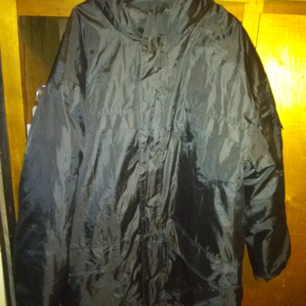 Men's down filled XXXL black winter jacket